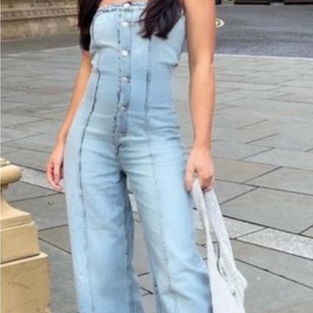 SOLD Zara NWT Denim Jumpsuit